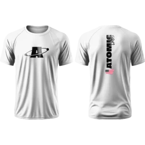 Camiseta branca atomic labs