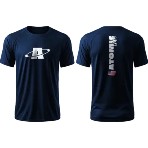 camiseta marinho atomic labs