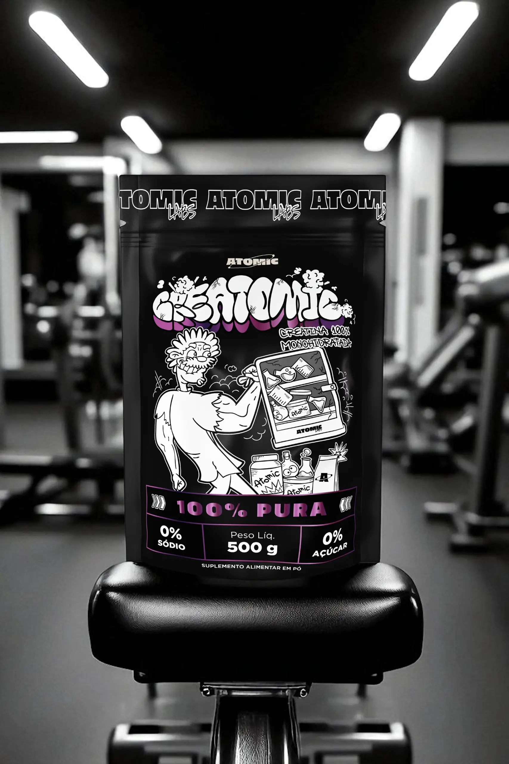 Creatina 100% pura 500g Atomic